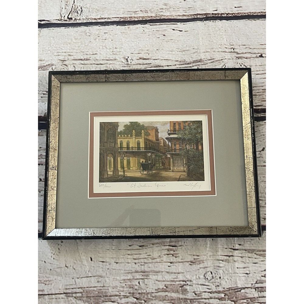 James McCaffery "At Jackson Square" New Orleans Limited Pencil Signed 687/2000